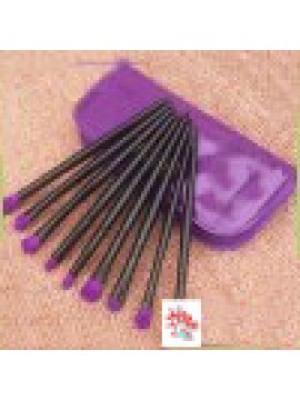 ALL4USTORE 9 PIECE PURPLE BRUSH SET